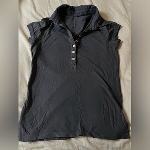 flattering blue button up 🩷